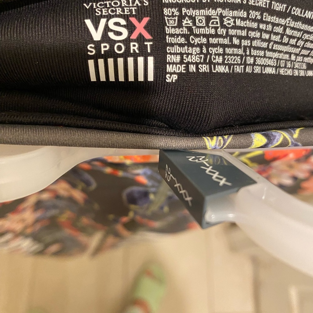 Victoria's Secret Floral Leggings - Gray and Multicolor - Picture 3 of 4